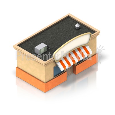 Shop Building Icon Presentation clipart