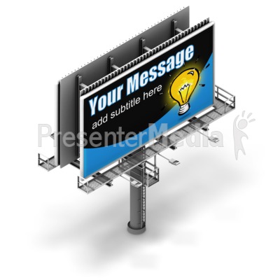 Billboard Isometric View Presentation clipart