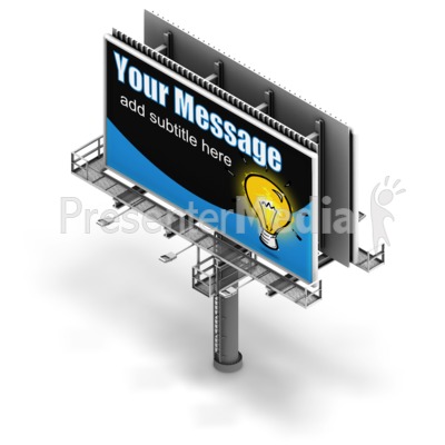 Billboard Isometric view Presentation clipart