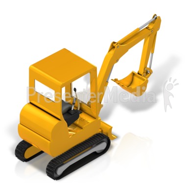 Back Hoe Isometric Back Presentation clipart