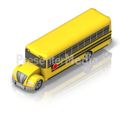 School Bus Front Isometric Presentation clipart