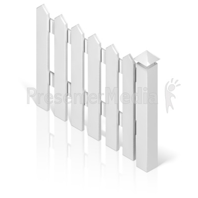 Picket Fence With Post Presentation clipart