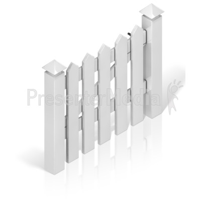 Picket Fence Gate Presentation clipart