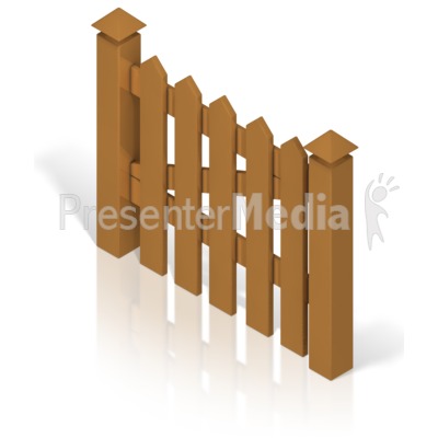 Picket Fence Gate Color Presentation clipart