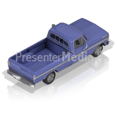 Pickup Truck Back Presentation clipart