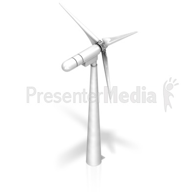Wind Turbine Back Iso Presentation clipart