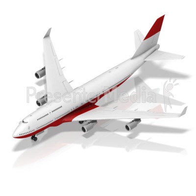 Grounded Plane Front Isometric Presentation clipart