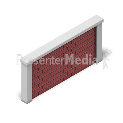 Brick Wall Isometric Presentation clipart