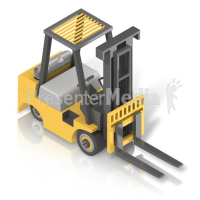 Forklift Front Isometric Presentation clipart