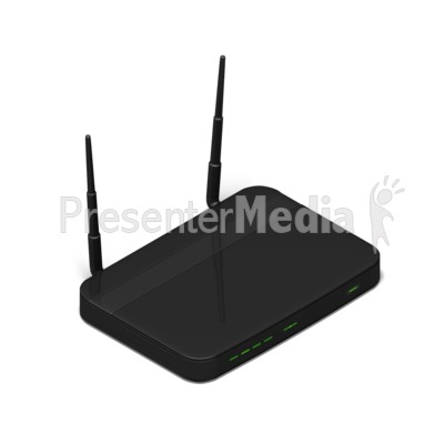 Wi Fi Router Isometric Presentation clipart