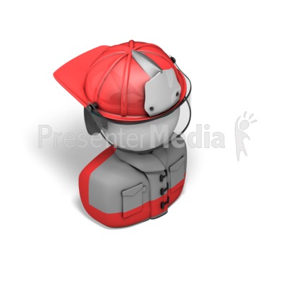 Fireperson Isometric Presentation clipart