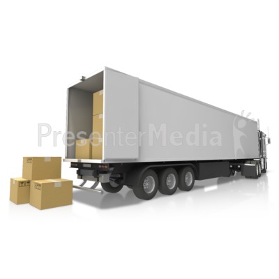 Semi Delivery Cargo Presentation clipart