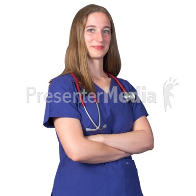 Female Nurse or Doctor Stethoscope Presentation clipart