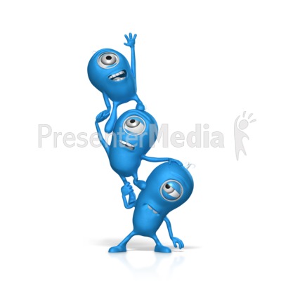 Teamwork Reaching For Something Presentation clipart