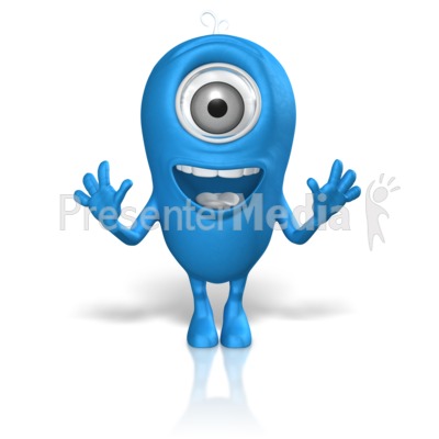 Character Excited Looking Straight Ahead Presentation clipart