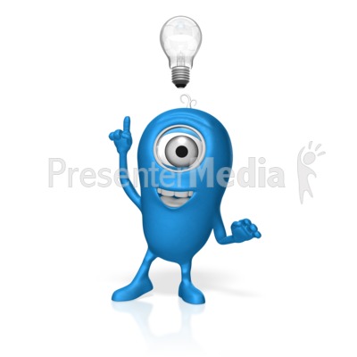Character Light Bulb Idea Presentation clipart