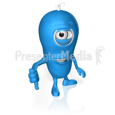 Character Thumbs Down Presentation clipart