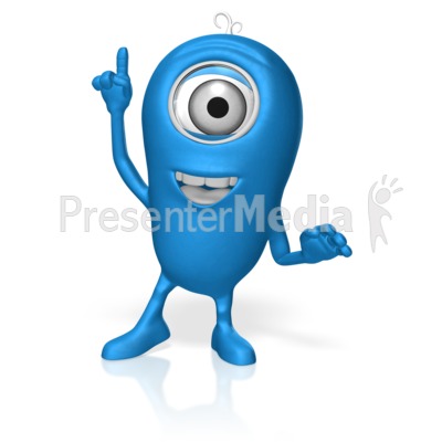 Character Point Up Presentation clipart