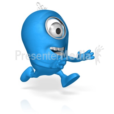 Character Run Reaching Presentation clipart
