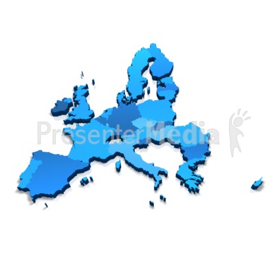 European Union 3D Map Presentation clipart