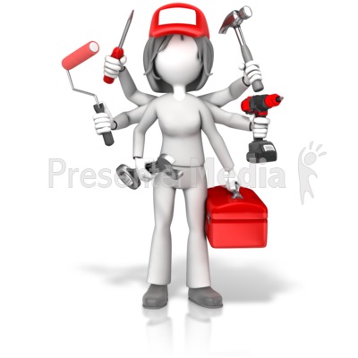 Handywoman Jack Of All Trades Presentation clipart