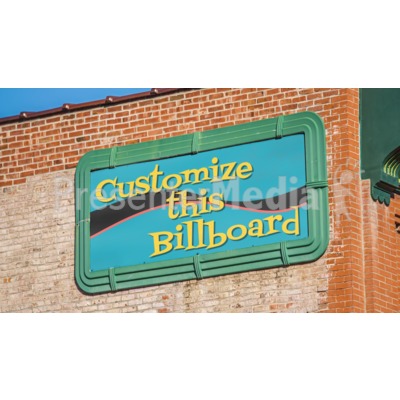 Old Billboard On Brick Wall Custom Presentation clipart