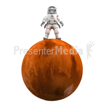 Astronaut On Mars Presentation clipart