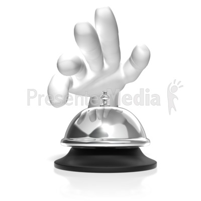 Hand Ring Call Bell Presentation clipart