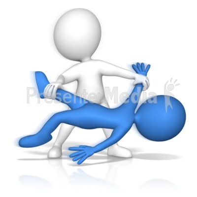 Figure Being Thrown By Another Presentation clipart