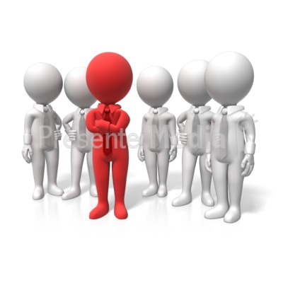 Leader Stand Out Presentation clipart