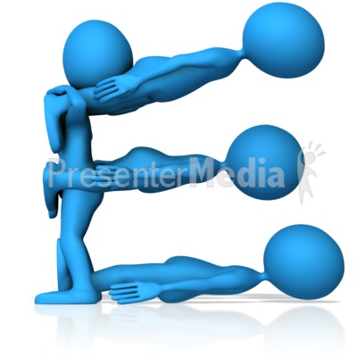 E Figures Alphabet Letter Presentation clipart