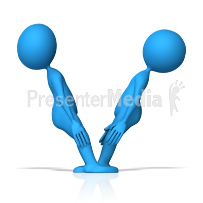 V Figures Alphabet Letter Presentation clipart
