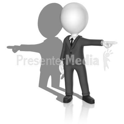 Shadow Point Opposite Presentation clipart
