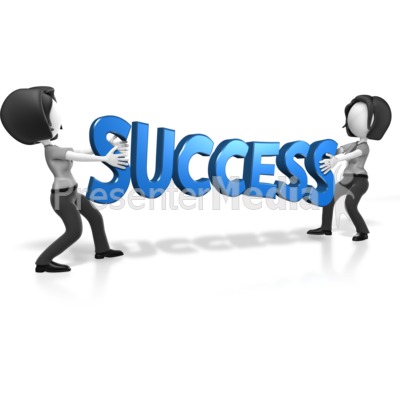 Custom Businesswoman Tug Of War Presentation clipart