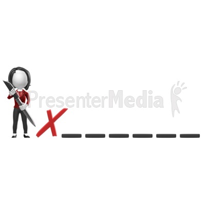 Business Woman Sign Dotted Line Presentation clipart
