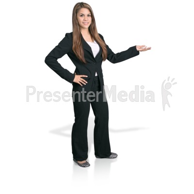 Young Girl Professional Display Presentation clipart