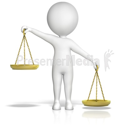 Figure Holding Justice Scales Uneven Rt Presentation clipart