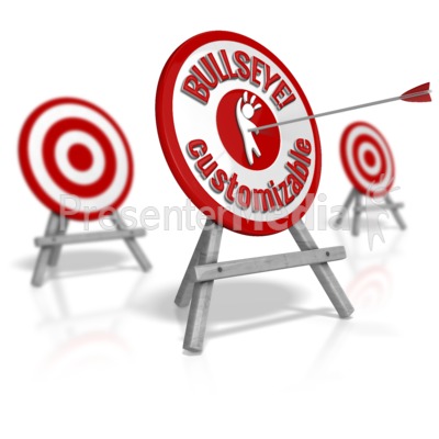Custom Target Standout Bullseye Presentation clipart