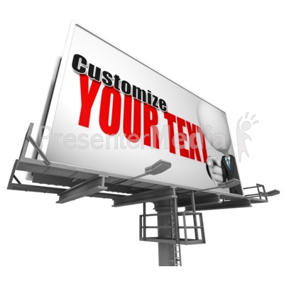 Custom Billboard Low Angle Presentation clipart