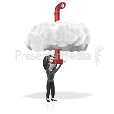 Business Woman Cloud Periscope Presentation clipart