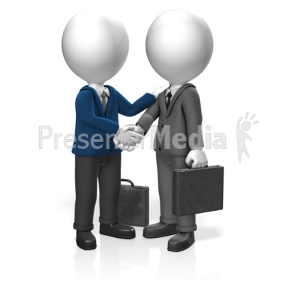 Businessmen Greet Presentation clipart