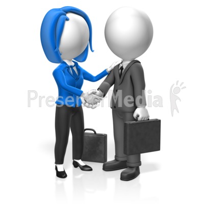 Business People Greet Presentation clipart
