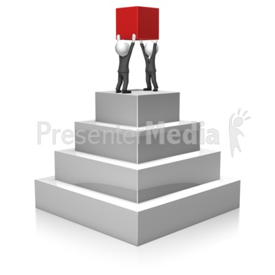 Businessmen Build Pyramid Presentation clipart