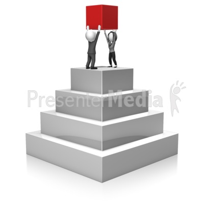 Business People Build Pyramid Presentation clipart