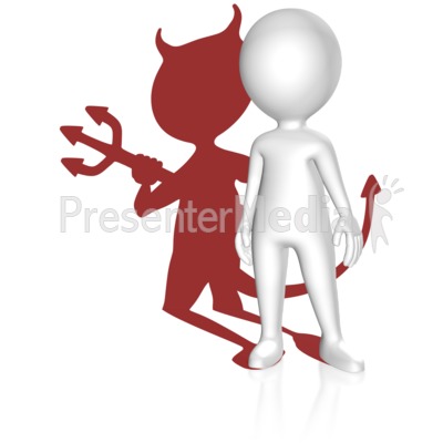 Shadow Devil Figure Presentation clipart