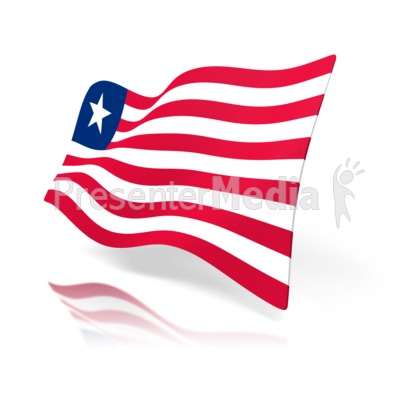Liberia Flag Wave Presentation clipart