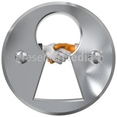 Keyhole Handshake Presentation clipart