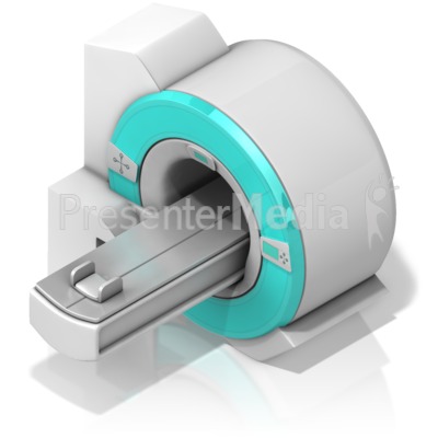 MRI machine at an Isometric Angle Presentation clipart