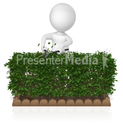 Figure Trim Hedge Presentation clipart