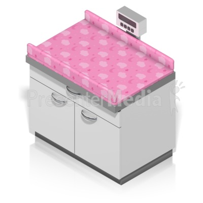 Infant Weighing Station Isometric Presentation clipart